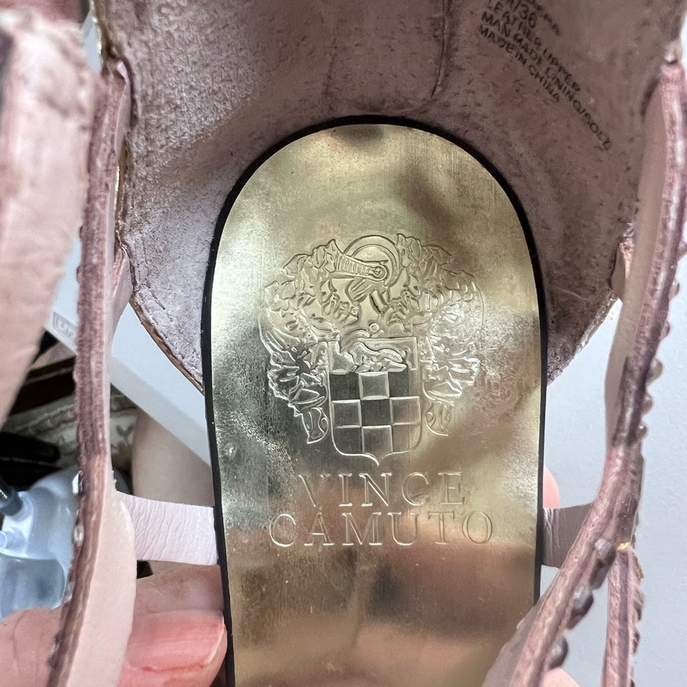 Vince Camuto Emera Gold Women Sandal Size 36 US 6 - Picture 7 of 9